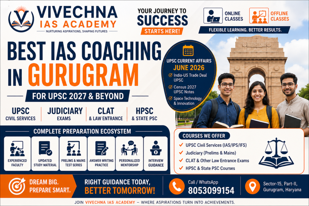 Best IAS Coaching in Gurugram for UPSC 2027 | UPSC, Judiciary, CLAT & HPSC Preparation