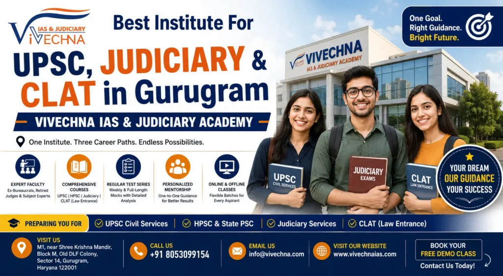 Best Institute for UPSC, Judiciary & CLAT in Gurugram