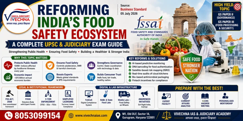 Reforming India's Food Safety Ecosystem - Vivechna IAS