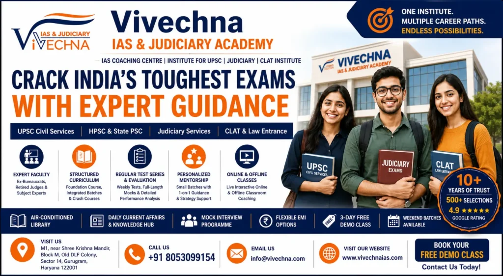 Vivechna IAS & Judiciary Academy Best UPSC, Judiciary & CLAT Institute