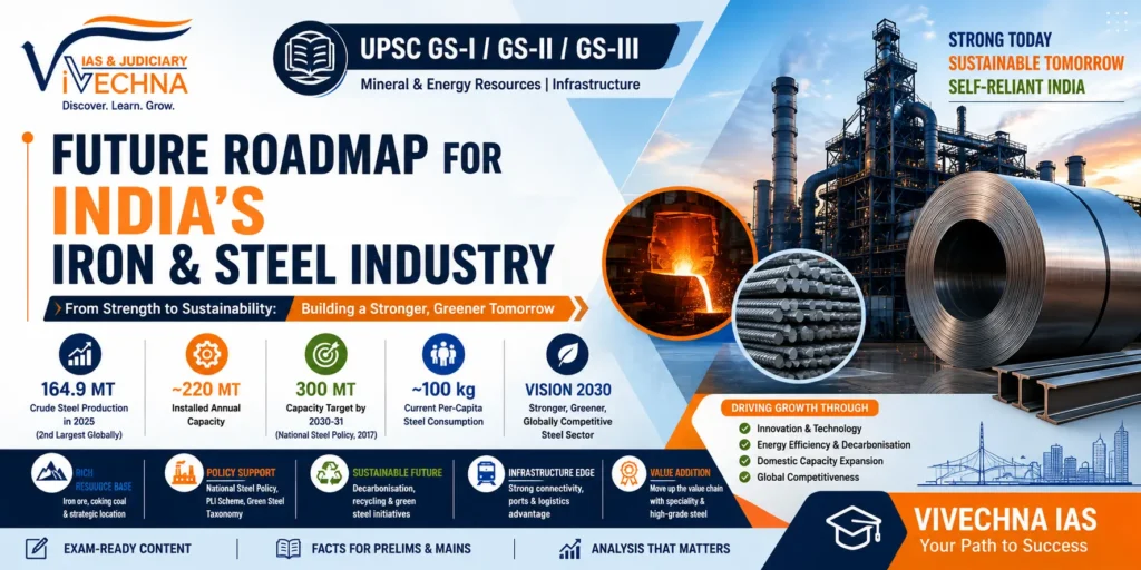 India's Iron & Steel Industry Future Roadmap UPSC Notes