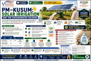 PM-KUSUM Solar Irrigation & Groundwater Crisis UPSC Notes