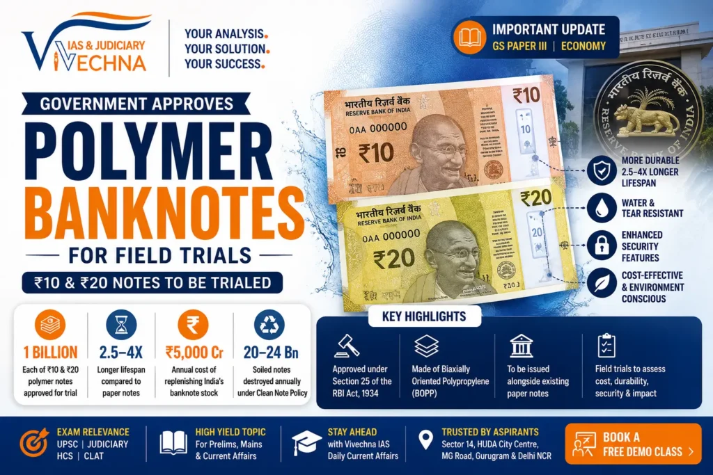 Polymer Banknotes in India ₹10 & ₹20 Notes for Field Trials